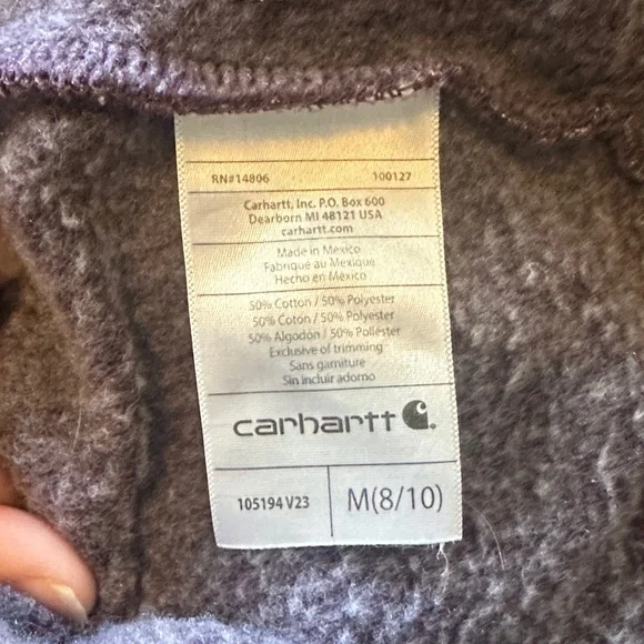 Carhartt Women's Dark Purple Hoodie - Picture 9 of 10